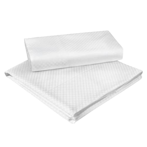 Lugano by Villa di Lusso T300 Cotton Microcheck Pillowcase, King 21x40 FS, White